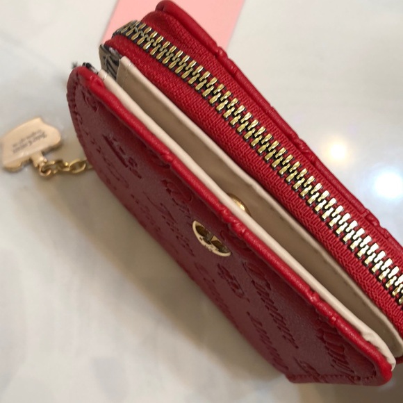 Juicy Couture Cool Red Not Your Babe Small Zip Around Bifold Wallet NWT - Picture 14 of 16